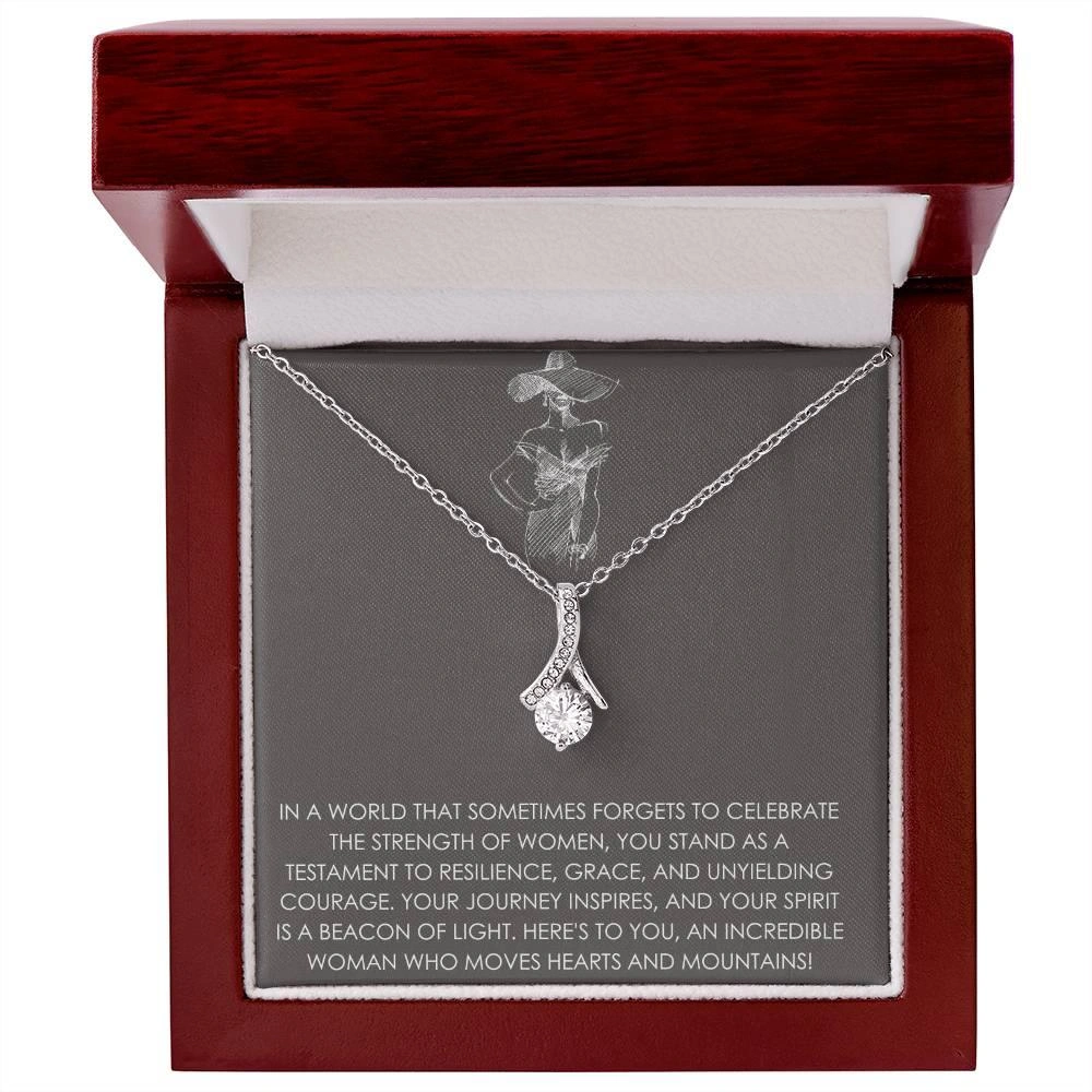 Resilience & Allure Necklace You Are Unbreakable Be Beautiful Forever